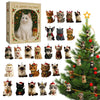 Akryl adventskalender til jul med 24 dyrepynt til nedtelling.