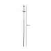 A long, thin drain snake tool with a red handle and silver shaft, measuring 60cm.