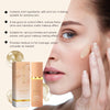 A woman applies a light-spectrum foundation from EeHops onto her face, demonstrating its coverage and finish.