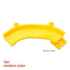 Yellow plastic marble run track piece with funnels and connectors