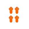 Orange compact manual can opener tool shown in two different orientations.