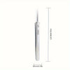 Stainless steel blackhead remover tweezers with a pointed tip shown against a white background.