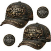 Mørkegrå baseballcaps med brodert tekst: Old Fuckers Club Lifetime Member.