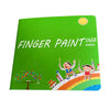 A green board featuring the title Finger Painting Angel and colorful illustrations of children painting.