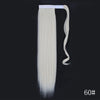 A bundle of straight, light blonde hair extensions labeled 60# with a white clip.