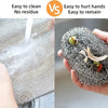 Comparison showing a microfiber cloth easily cleaning without residue versus one that is easy to hurt hands and remains