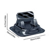 A black anti-slip silicone car phone mount with a rotating base and a holder for a smartphone.