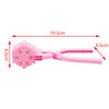 Pink duck-shaped rice mold with a fan design for making sushi and snowballs