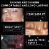 Sprays de glitter para maquillaje facial, puntos brillantes y efecto glitter para el cabello.