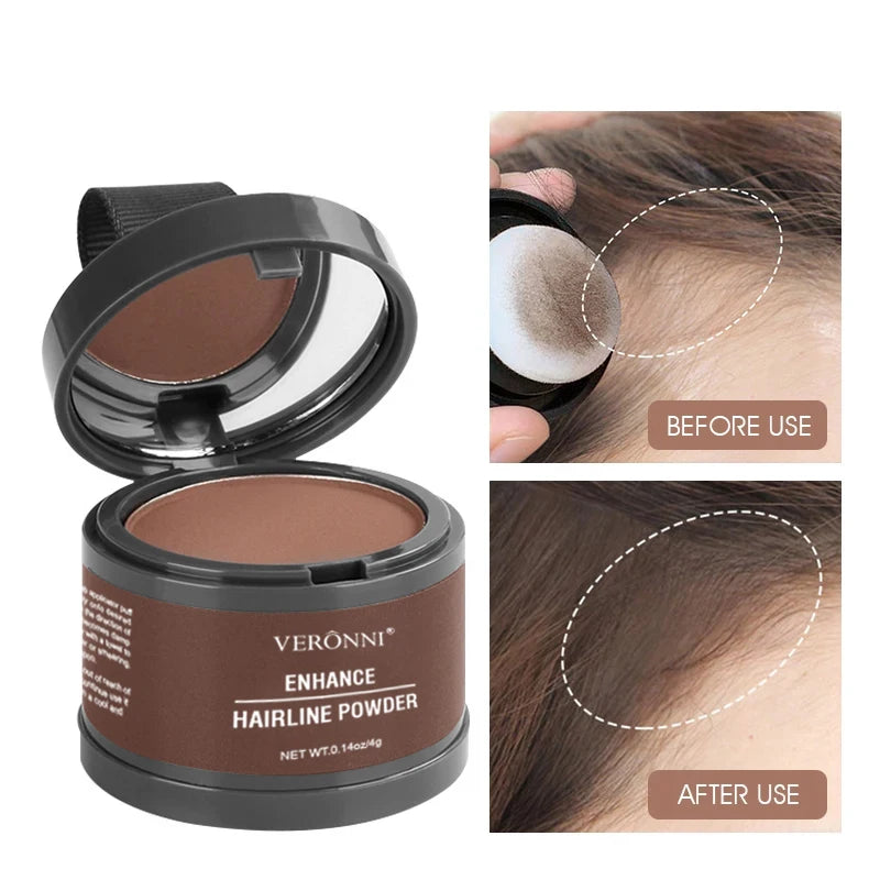 A cosmetic powder compact and product jar for enhancing hairline powder