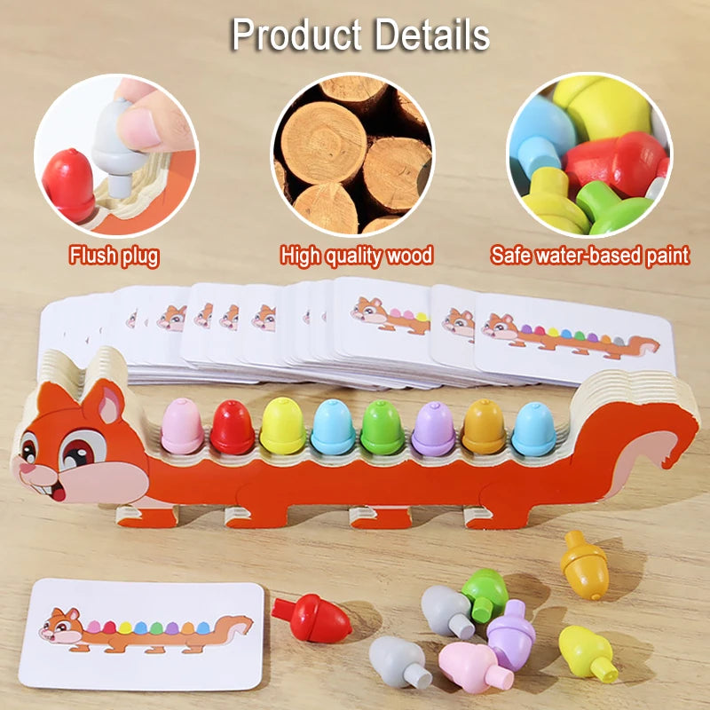 A magnetic caterpillar puzzle for kids featuring various colored and shaped pieces for learning.