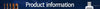 A dark banner with the text Product information and a small tool visible on the right.