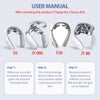 A user manual showing four versions of a TENS Pulse Neck & Shoulder Massager with Heat: F6, JY-006, F30, and JT-88.