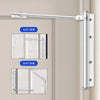 Stainless steel automatic door closer with an invisible spring mechanism mounted on a door frame.