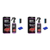 A set of three bottles of Bathong 3 in 1 Nano Ceramic Coating Spray for cars with black and purple labels.