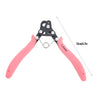 Pink one-step wire looping pliers with a 1.5mm jaw and 12cm length for jewelry making