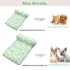 Light green ice silk pet cooling mat with a non-slip waterproof base for small and medium pets