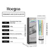 A tube of Hoegoa Silver Dye permanent hair color cream with a silver-gray color shown next to its packaging.
