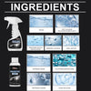 Ingredients for headlight restoration fluid including water, fatty alcohol, polyethylene ether, propylene glycol methyl ether