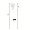 A tall, conical solar firework lawn light with a wire mesh top and a long pole.