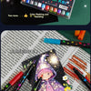 A set of metallic glitter dual-tip art markers with various colors and tips displayed on a dark background.