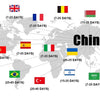 A world map showing various travel times from different countries to China.
