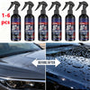 Seks flasker Rayhong nano keramikkbelegg spray for hydrofob beskyttelse på biloverflate.