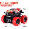 Red alloy style random style pull-back stunt SUV toy car with large tires