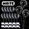 White LED light-up balloons with pre-strung lights for celebrations