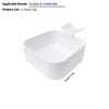 A white drain tray designed as a water catcher for washing machines.