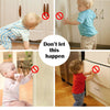 Image showing magnetic cabinet safety locks with key preventing children from opening cabinets.