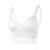 White wirefree maternity nursing bra with drop-down clips shown against a white background.