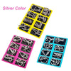 Silver color metal wire puzzle set with eight classic brain teasers for adults and teens