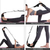 A woman is using a fascia stretcher to improve leg strength, flexibility, and foot stability during rehabilitation exercises.