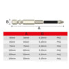 Diagram showing the dimensions of a magnetic PH2 screwdriver bit set, labeled A and B.