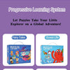 A set of three educational puzzles featuring fairy tales, ocean life, and animals/dinosaurs for children.