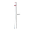 A long, thin drain snake tool with a red handle and silver shaft, measuring 200cm.