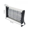 A rectangular electric mosquito killer lamp with a grid trap and UV light, shown in profile.