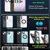 A set of magnetic phone holders designed to fit various smartphone cases and provide a 360-degree rotating grip.