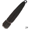 Black gradient pre-braided ponytail extension with an elastic band.