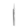 A stainless steel blackhead remover tool with fine tips for deep cleansing.