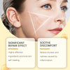 Close-up of a woman's face showing a triangle pattern indicating skin repair effect for Bee Venom Skin Renewal Face Cream