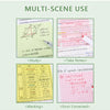A collection of various sticky note usage examples including multi-scene use, study notes, and error correction.