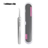A single silver oblique clip tool for acne and blackhead removal.