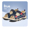 Blue breathable summer sport sandals for boys shown in a light blue tone.