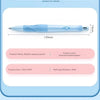 A blue and pink mechanical pencil is shown with dimensions 135mm long and a 2mm refill.