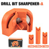 Orange drill bit sharpener tool with interchangeable diamond wheel inserts for electric drills