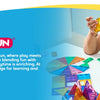 A woman and a child are building with colorful magnetic tiles on a table, demonstrating the fun of learning.