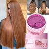 A pink jar of Anthony Magical Treatment hair mask with a pink lid and a tube showing before and after results.