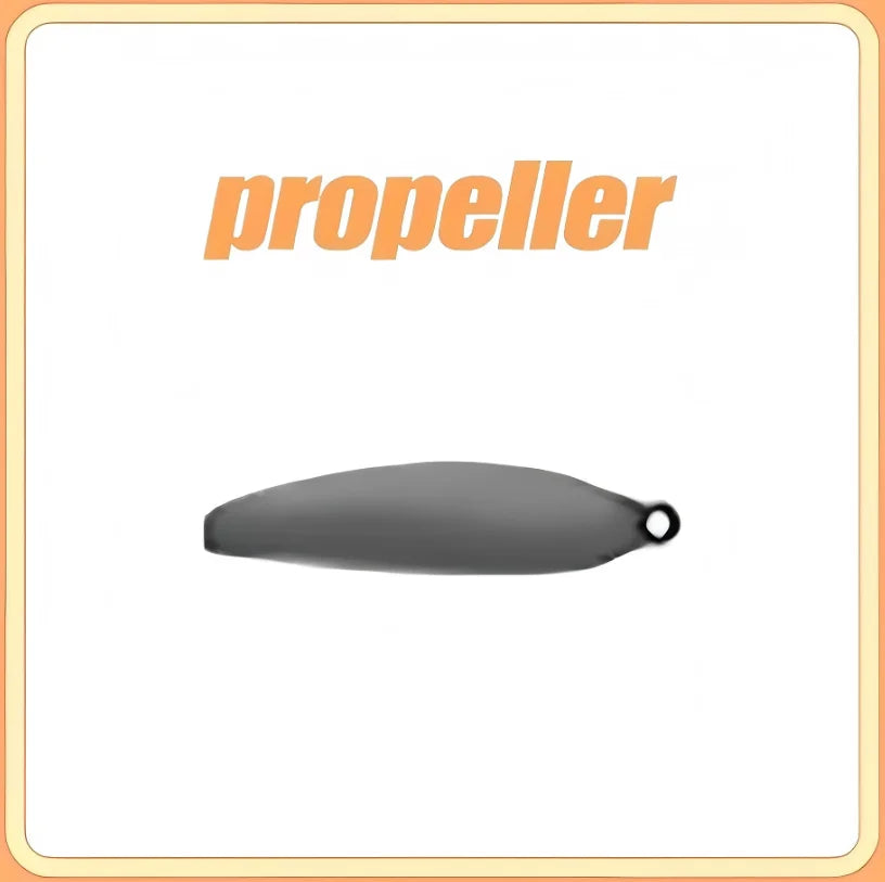 A smooth, oval-shaped gray propeller.
